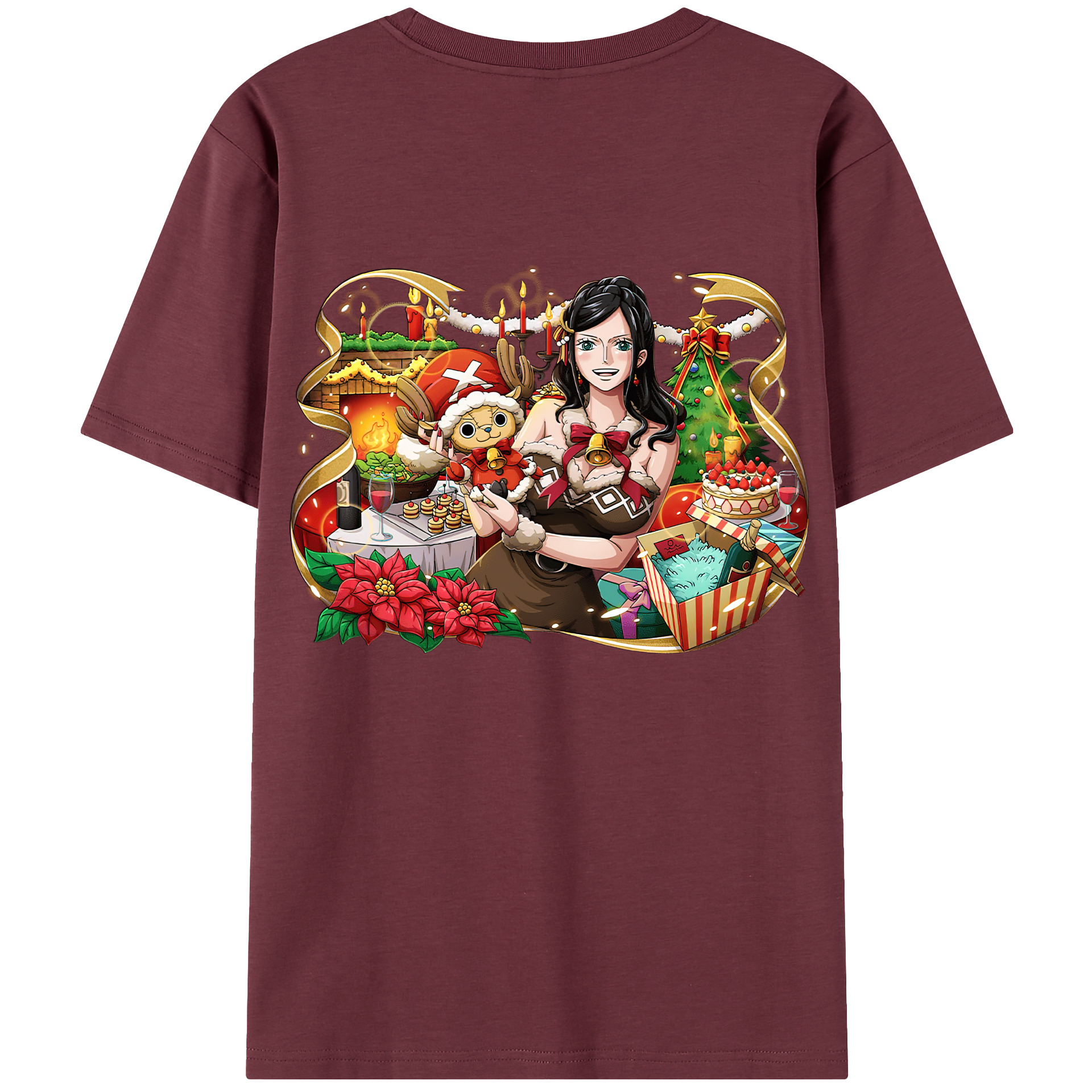 ワンピース ニコ・ロビン ONE PIECE Nico Robin 綿100％半袖Tシャツ（背面プリント）